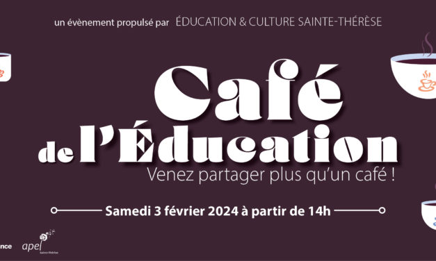 Café de l’éducation 2024 : Save the date !