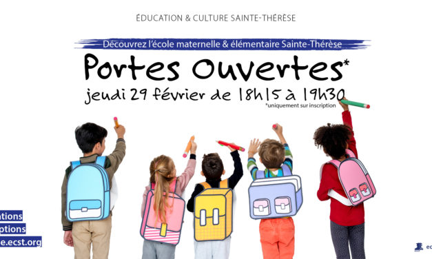 École Primaire – Portes Ouvertes reportées au jeudi 29 février 2024